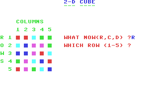 Screenshot for 2-D Cube