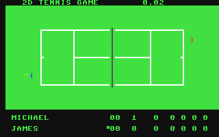 Screenshot for 2D Tennis Game