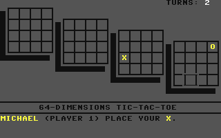 Screenshot for 64-Dimensions Tic-Tac-Toe