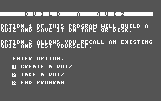 Screenshot for Build a Quiz