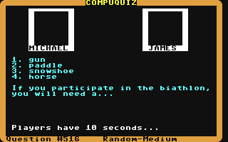 Screenshot for CompuQuiz - General Interest
