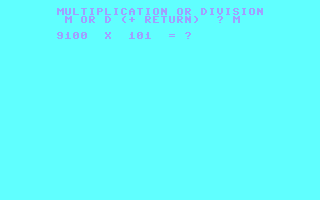 Screenshot for Multiplication and Division