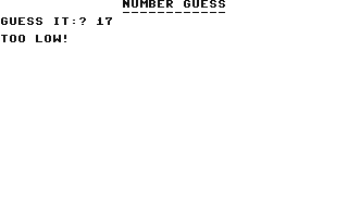 Screenshot for Number Guess