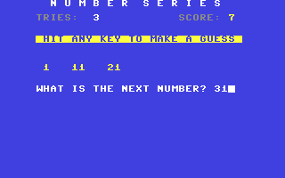 Screenshot for Number Series
