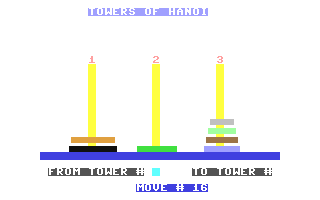 Screenshot for Towers of Hanoi