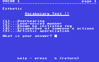 Screenshot for Vocab 1