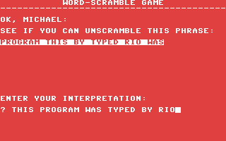 Screenshot for Word-Scramble Game