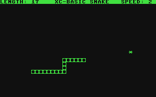 Screenshot for XC-BASIC Snake